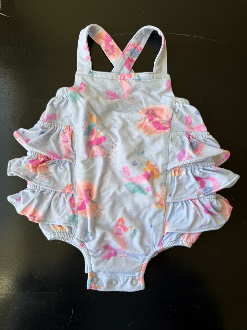 Girls Light Purple Mermaid Ruffle dress 0-3month